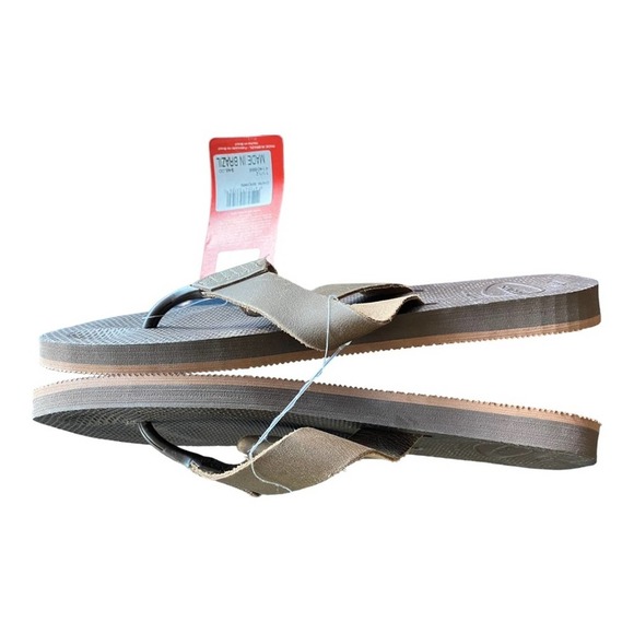 NWT Havaianas brown thong rubber flip flop size 43 44 - Picture 2 of 7